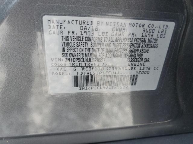 Photo 12 VIN: 3N1CP5CU4JL529527 - NISSAN KICKS S 