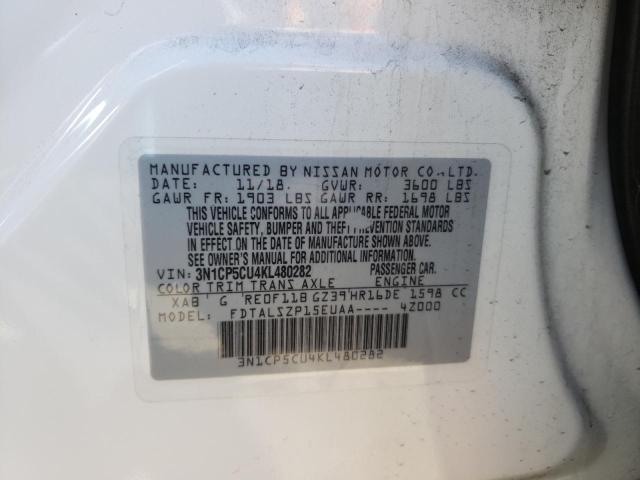 Photo 9 VIN: 3N1CP5CU4KL480282 - NISSAN KICKS S 