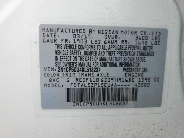 Photo 11 VIN: 3N1CP5CU4KL518237 - NISSAN KICKS S 