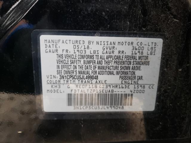 Photo 9 VIN: 3N1CP5CU5JL499048 - NISSAN KICKS S 