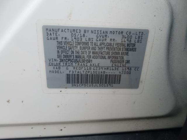 Photo 9 VIN: 3N1CP5CU5JL501591 - NISSAN KICKS S 