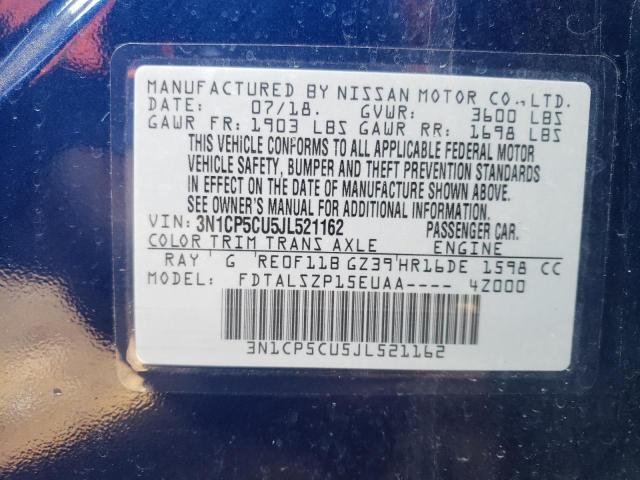 Photo 9 VIN: 3N1CP5CU5JL521162 - NISSAN KICKS S 