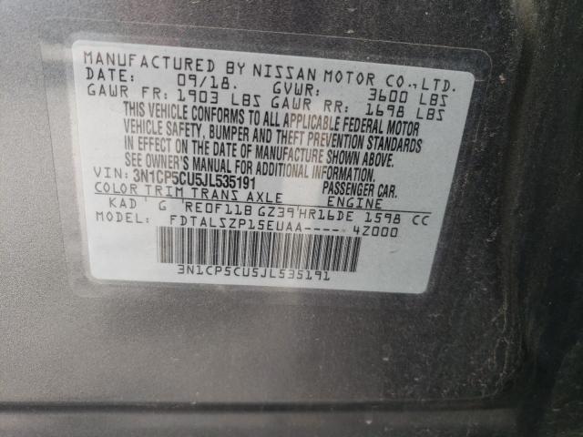 Photo 11 VIN: 3N1CP5CU5JL535191 - NISSAN KICKS 