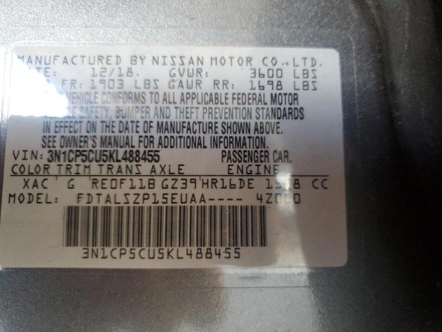 Photo 12 VIN: 3N1CP5CU5KL488455 - NISSAN KICKS 