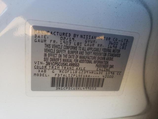 Photo 12 VIN: 3N1CP5CU5KL499553 - NISSAN KICKS S 