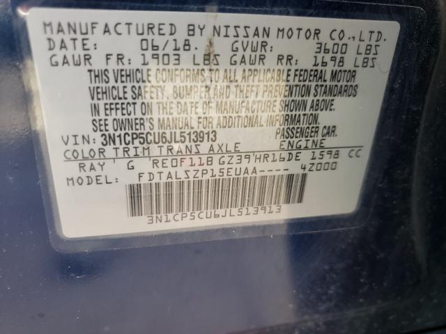 Photo 9 VIN: 3N1CP5CU6JL513913 - NISSAN KICKS S 