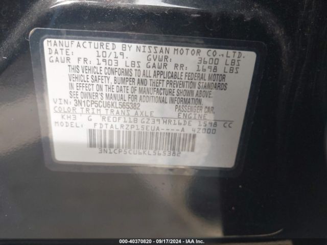 Photo 8 VIN: 3N1CP5CU6KL565382 - NISSAN KICKS 