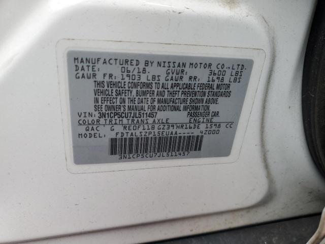 Photo 12 VIN: 3N1CP5CU7JL511457 - NISSAN KICKS S 