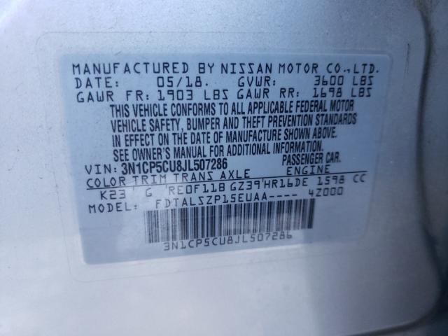 Photo 9 VIN: 3N1CP5CU8JL507286 - NISSAN KICKS S 