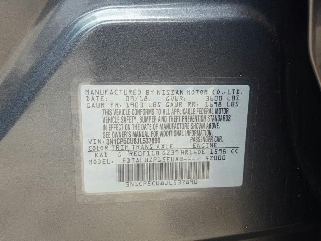 Photo 9 VIN: 3N1CP5CU8JL537890 - NISSAN KICKS S 