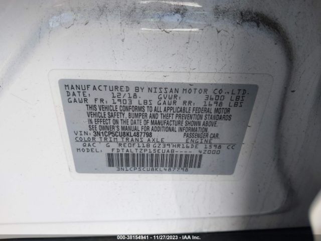 Photo 8 VIN: 3N1CP5CU8KL487798 - NISSAN KICKS 