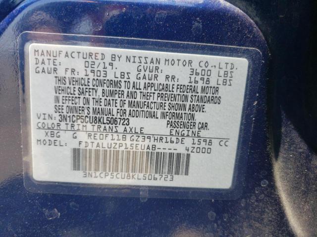 Photo 12 VIN: 3N1CP5CU8KL506723 - NISSAN KICKS 