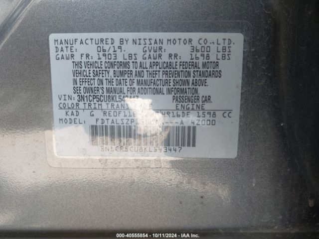 Photo 8 VIN: 3N1CP5CU8KL543447 - NISSAN KICKS 