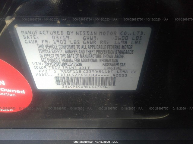 Photo 8 VIN: 3N1CP5CU9KL517536 - NISSAN KICKS 