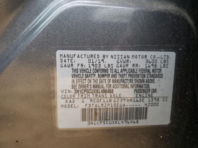 Photo 9 VIN: 3N1CP5CUXKL496468 - NISSAN KICKS S 