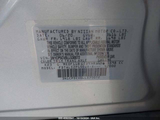 Photo 8 VIN: 3N1CP5CV0LL530072 - NISSAN KICKS 