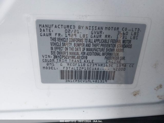 Photo 8 VIN: 3N1CP5CV1ML481319 - NISSAN KICKS 