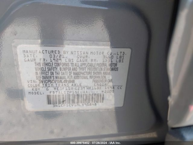 Photo 8 VIN: 3N1CP5CV1ML491848 - NISSAN KICKS 