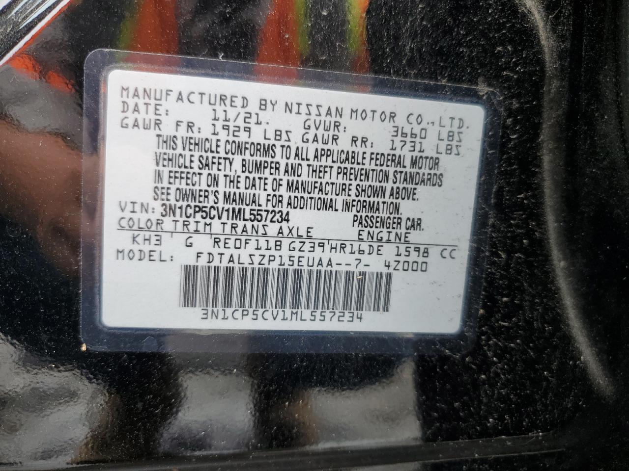 Photo 11 VIN: 3N1CP5CV1ML557234 - NISSAN KICKS 