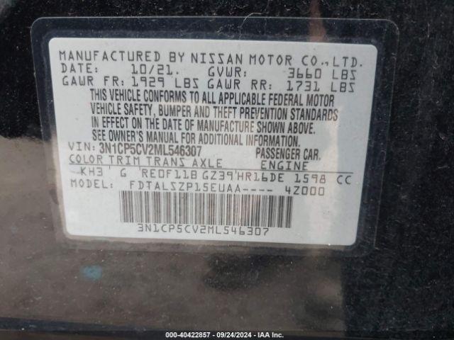 Photo 8 VIN: 3N1CP5CV2ML546307 - NISSAN KICKS 