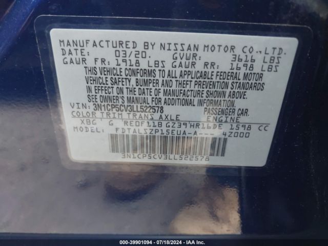 Photo 8 VIN: 3N1CP5CV3LL522578 - NISSAN KICKS 