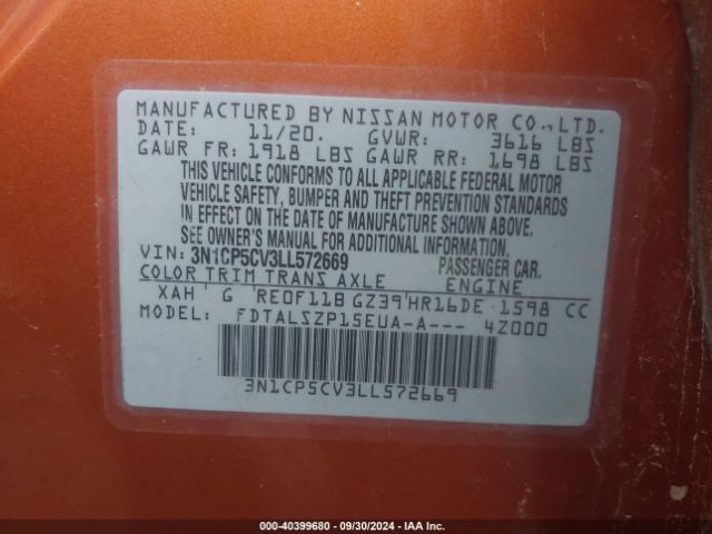 Photo 8 VIN: 3N1CP5CV3LL572669 - NISSAN KICKS 