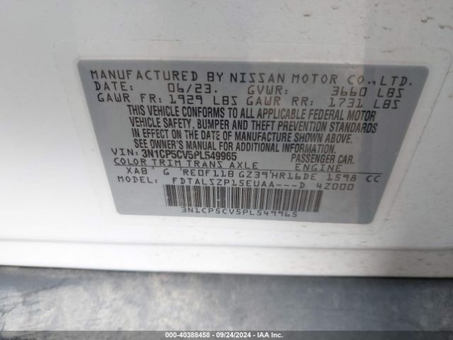 Photo 8 VIN: 3N1CP5CV5PL549965 - NISSAN KICKS 