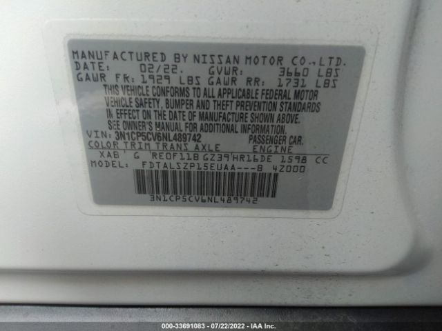 Photo 8 VIN: 3N1CP5CV6NL489742 - NISSAN KICKS 