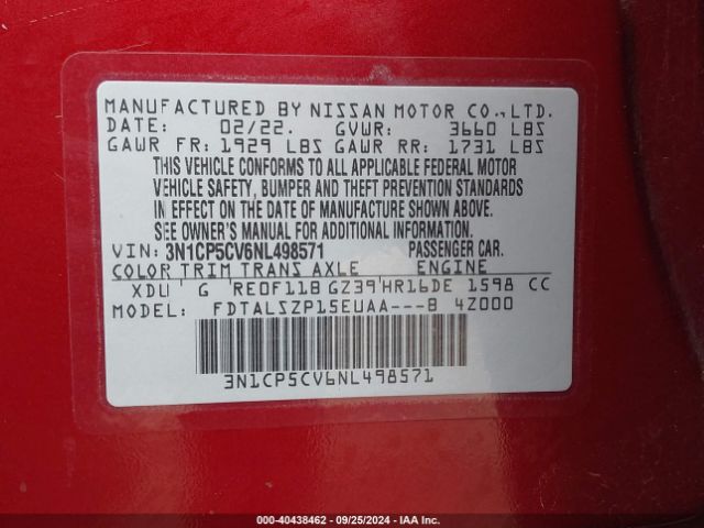 Photo 8 VIN: 3N1CP5CV6NL498571 - NISSAN KICKS 