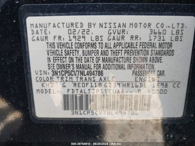 Photo 8 VIN: 3N1CP5CV7NL494786 - NISSAN KICKS 