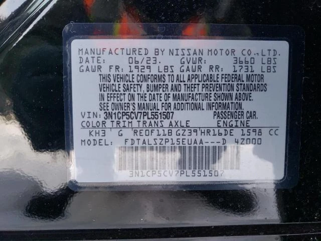 Photo 11 VIN: 3N1CP5CV7PL551507 - NISSAN KICKS SV 