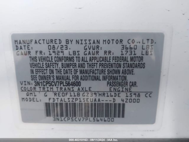 Photo 8 VIN: 3N1CP5CV7PL564600 - NISSAN KICKS 