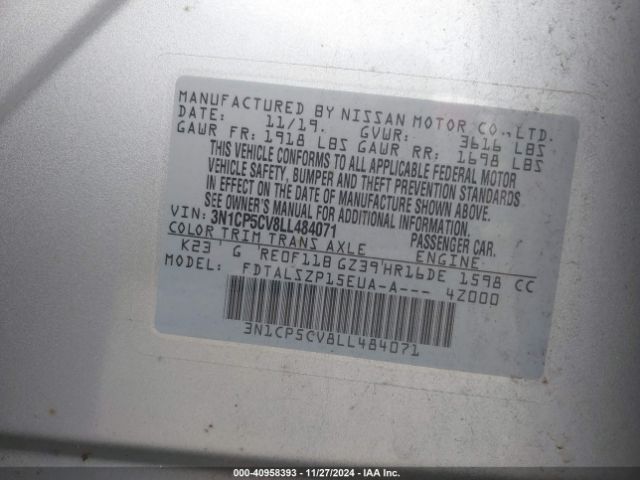 Photo 8 VIN: 3N1CP5CV8LL484071 - NISSAN KICKS 