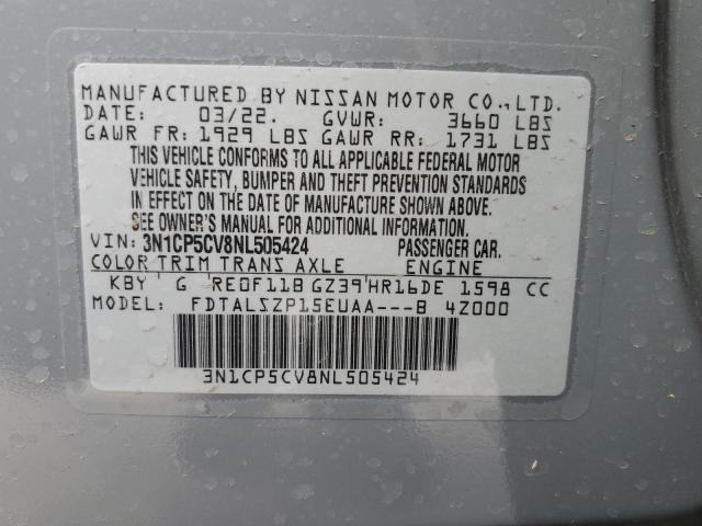 Photo 11 VIN: 3N1CP5CV8NL505424 - NISSAN KICKS SV 