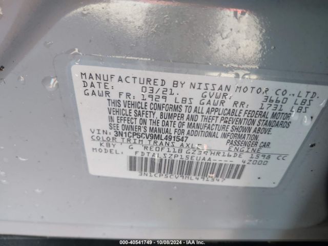 Photo 8 VIN: 3N1CP5CV9ML491547 - NISSAN KICKS 