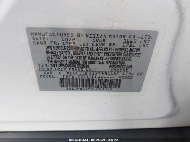 Photo 8 VIN: 3N1CP5CV9ML553030 - NISSAN KICKS 