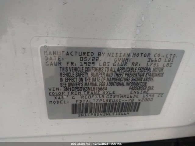 Photo 8 VIN: 3N1CP5DV3NL515664 - NISSAN KICKS 