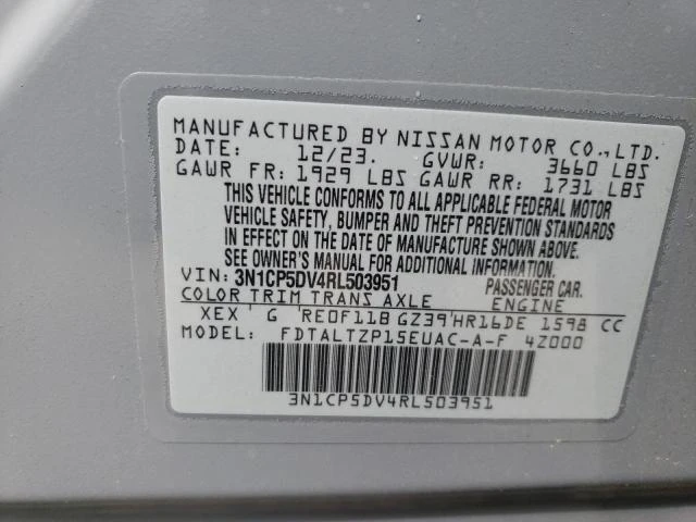 Photo 12 VIN: 3N1CP5DV4RL503951 - NISSAN KICKS SR 