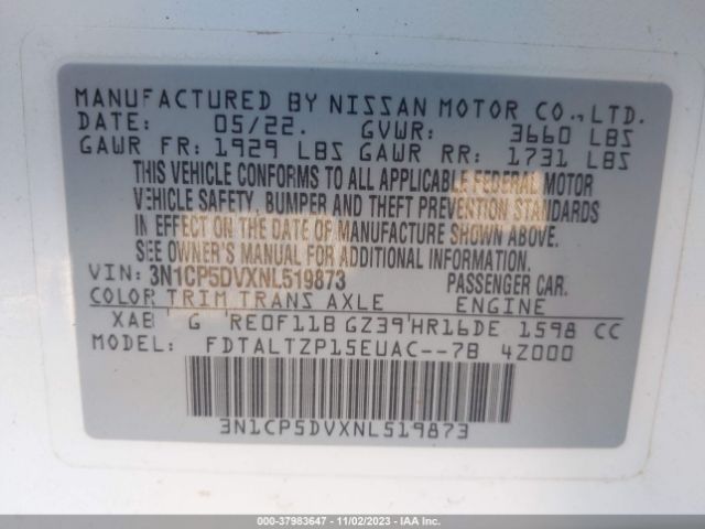 Photo 8 VIN: 3N1CP5DVXNL519873 - NISSAN KICKS 