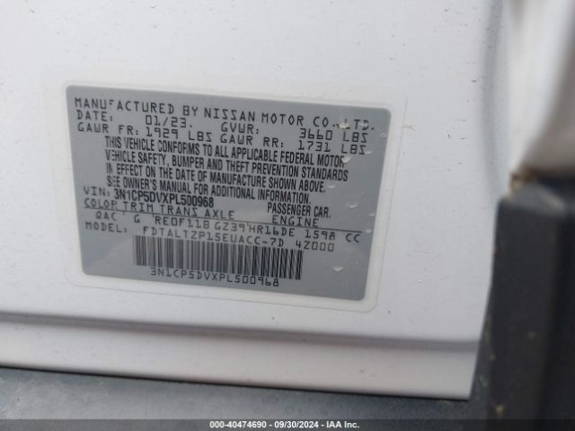 Photo 8 VIN: 3N1CP5DVXPL500968 - NISSAN KICKS 