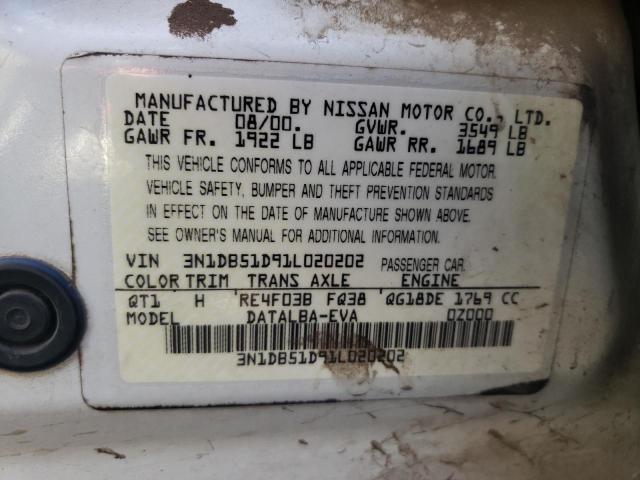 Photo 11 VIN: 3N1DB51D91L020202 - NISSAN SENTRA 