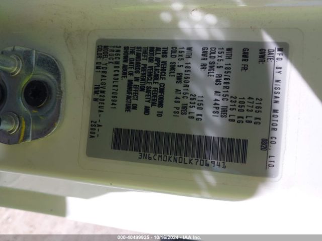 Photo 8 VIN: 3N6CM0KN0LK706941 - NISSAN NV200 