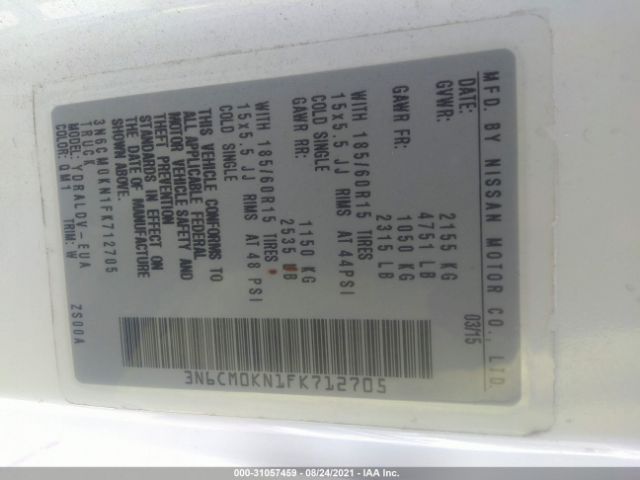 Photo 8 VIN: 3N6CM0KN1FK712705 - NISSAN NV200 