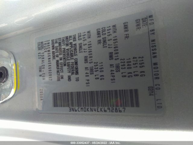 Photo 8 VIN: 3N6CM0KN4EK692867 - NISSAN NV200 