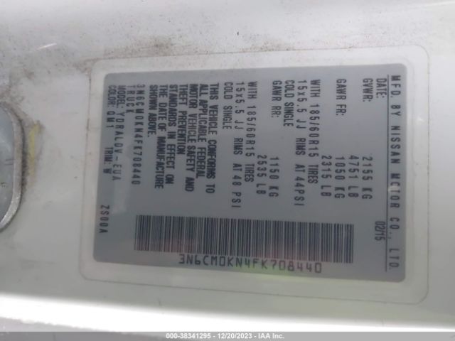 Photo 8 VIN: 3N6CM0KN4FK708440 - NISSAN NV200 