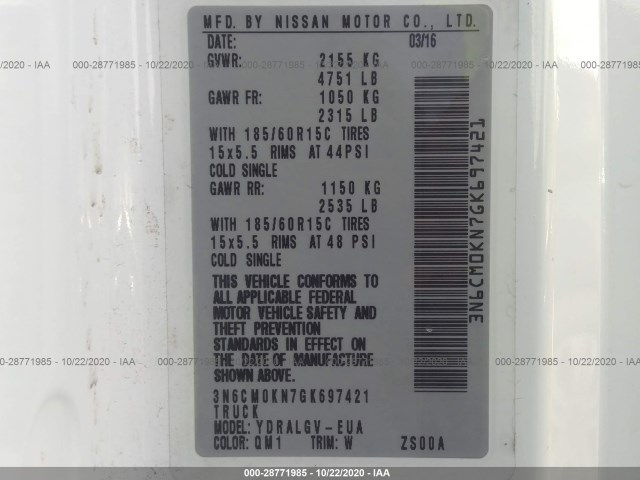 Photo 8 VIN: 3N6CM0KN7GK697421 - NISSAN NV200 