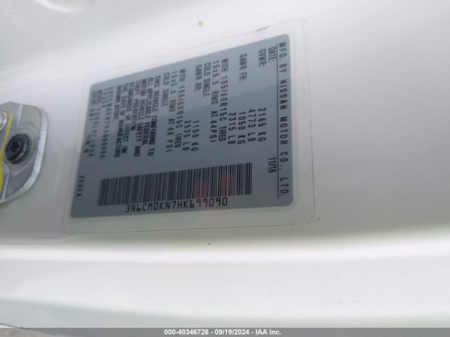 Photo 8 VIN: 3N6CM0KN7HK699090 - NISSAN NV200 