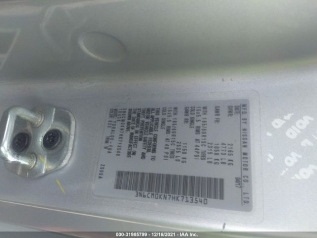 Photo 8 VIN: 3N6CM0KN7HK713540 - NISSAN NV200 COMPACT CARGO 