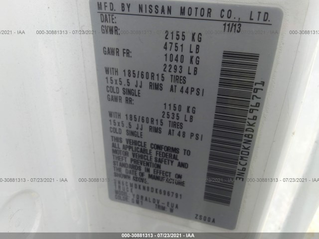 Photo 8 VIN: 3N6CM0KN8DK696791 - NISSAN NV200 