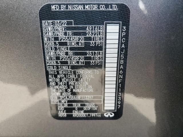 Photo 12 VIN: 3PCAJ5BA6NF113397 - INFINITI QX50 LUXE 